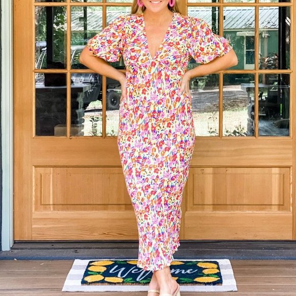 RIXO Dresses Rixo X Target Floral Puff Sleeve Dress Poshmark